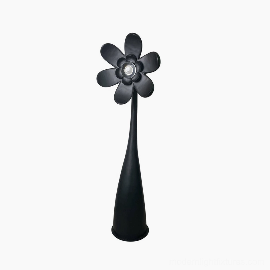 Vicenzio floor lamp matte black finish - contemporary sculptural lighting with warm 3000K LED