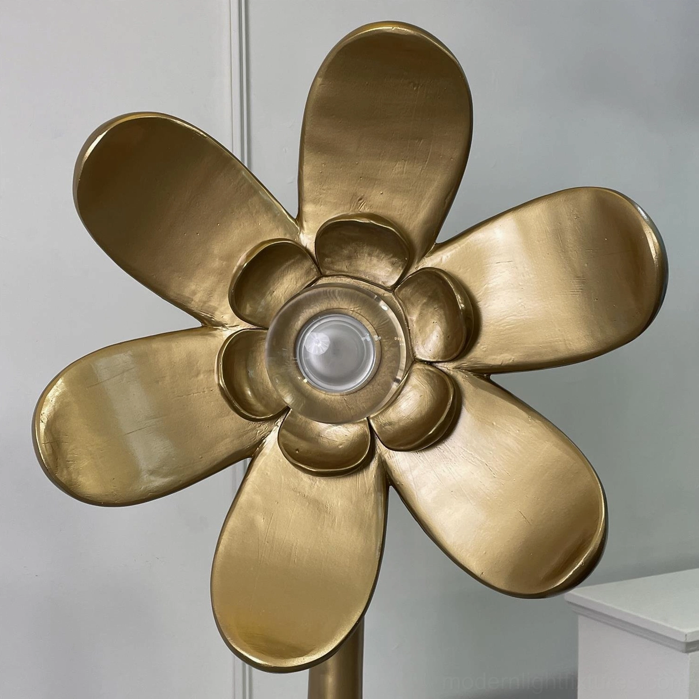 Vicenzio modern floor lamp in matte black finish with sculptural flower head - artistic contemporary lighting