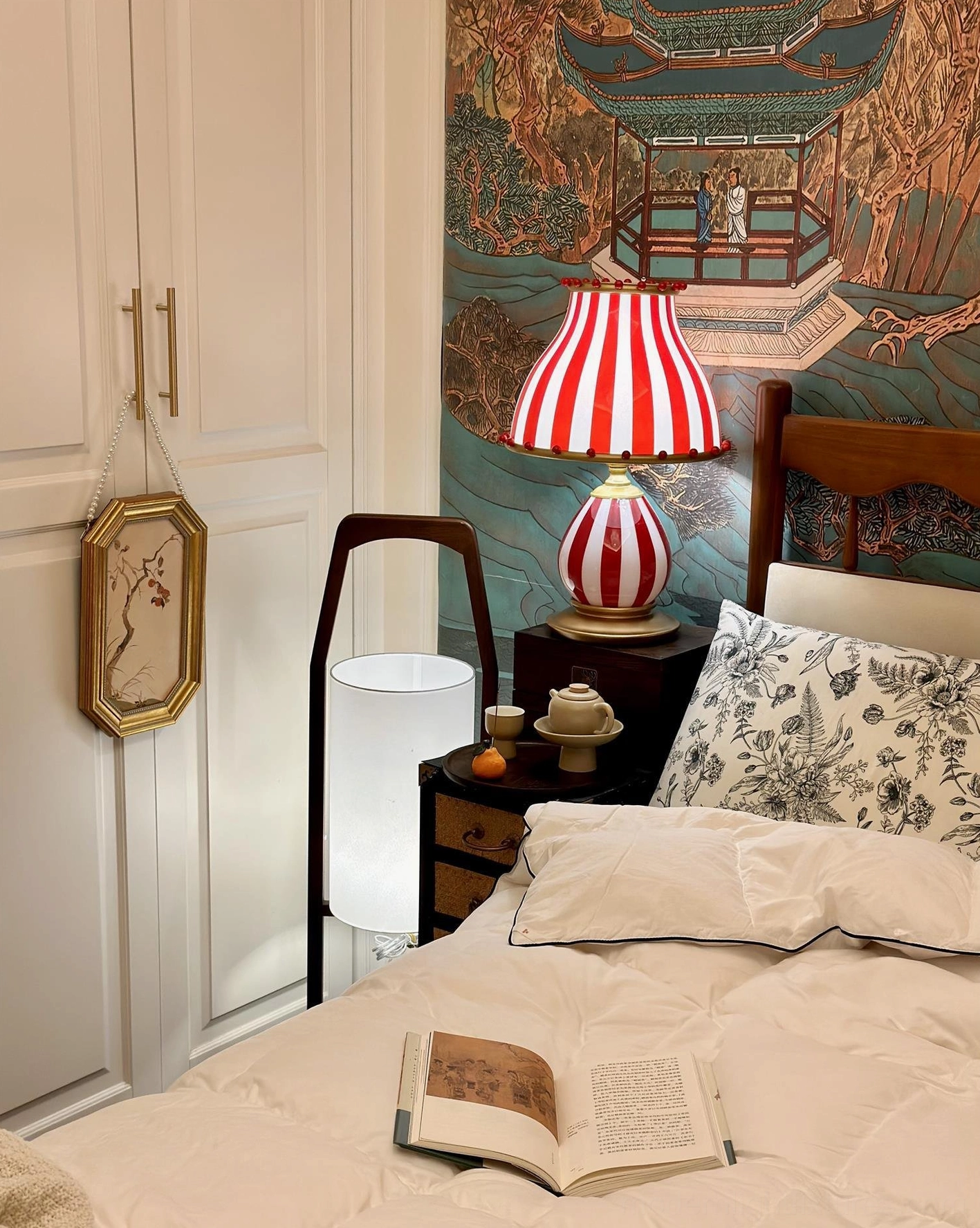 Vintage circus big-top inspired table lamp with contemporary styling