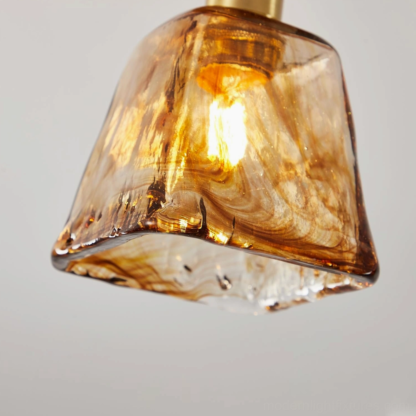 Vintage glass ceiling light collection all three models size comparison display