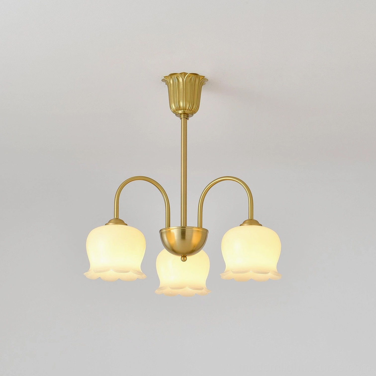 Vintage Mia bell orchid chandelier hardwired professional installation recommended