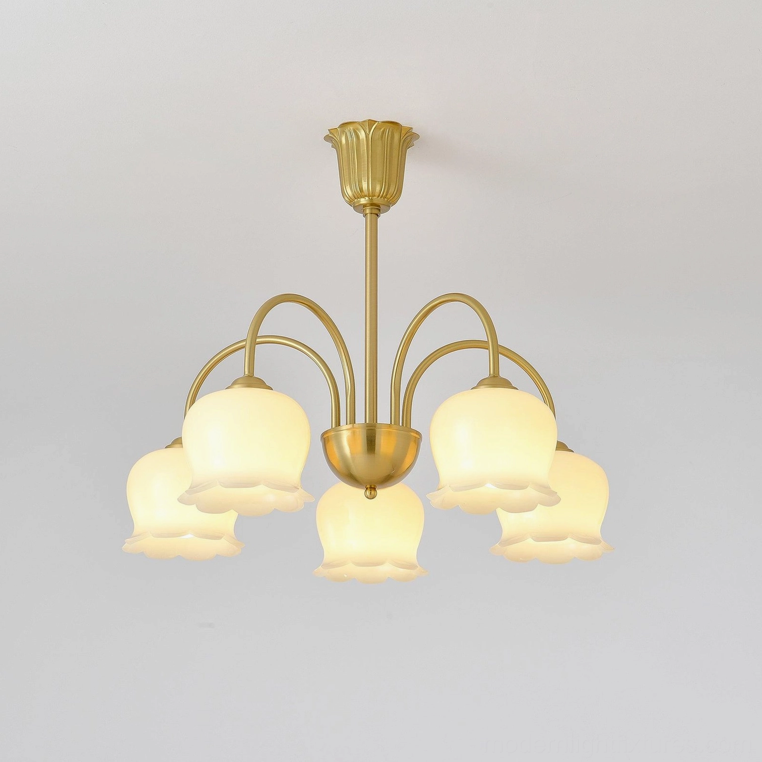 Vintage Mia bell orchid chandelier E26 E27 socket dimmer compatible features
