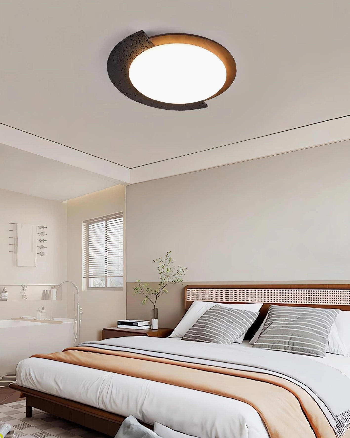 Virello damp-rated ceiling lamp suitable for bathroom and outdoor installation