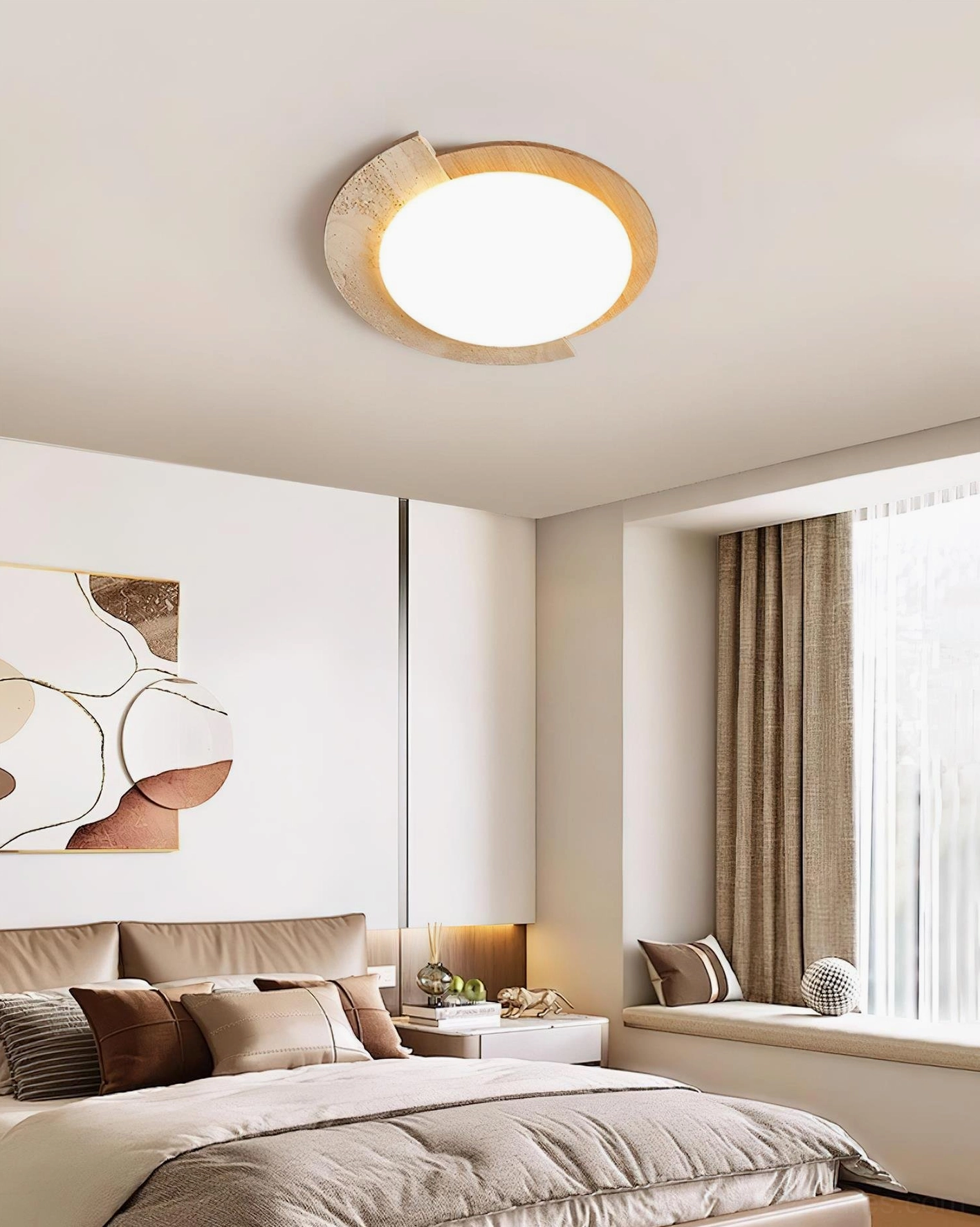 Virello modern ceiling lamp with frosted acrylic diffuser soft ambient lighting