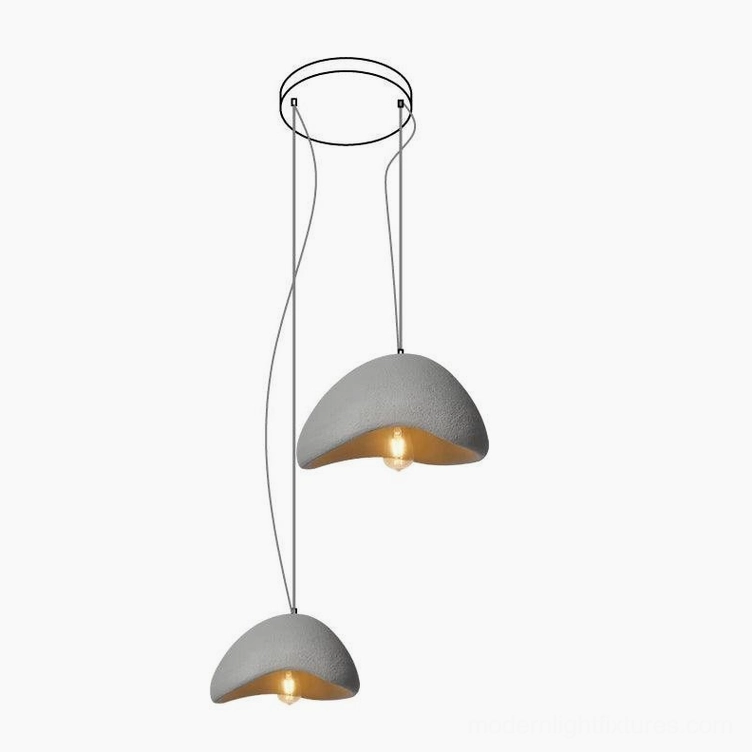 Wabi-sabi chandelier demonstrating Japanese aesthetic principles in contemporary home setting
