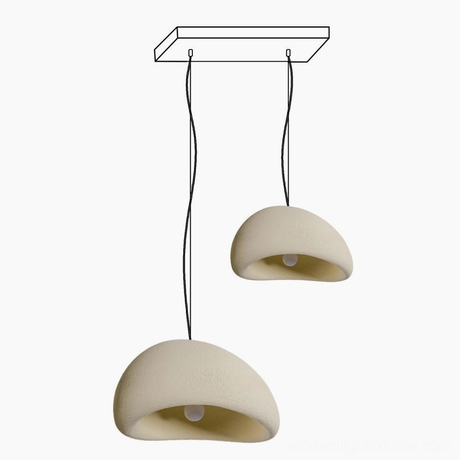 Wabi-sabi multi-pendant chandelier contemporary home design