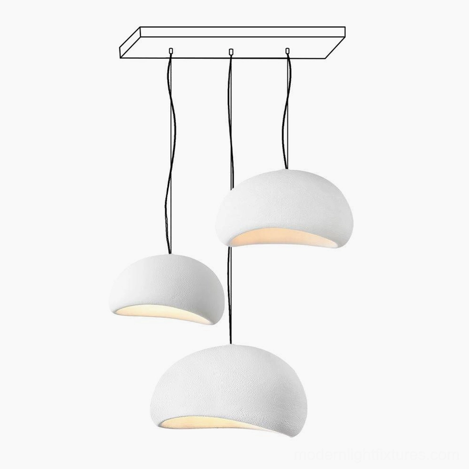 Multi-piece wabi-sabi pendant chandelier modern design showcase