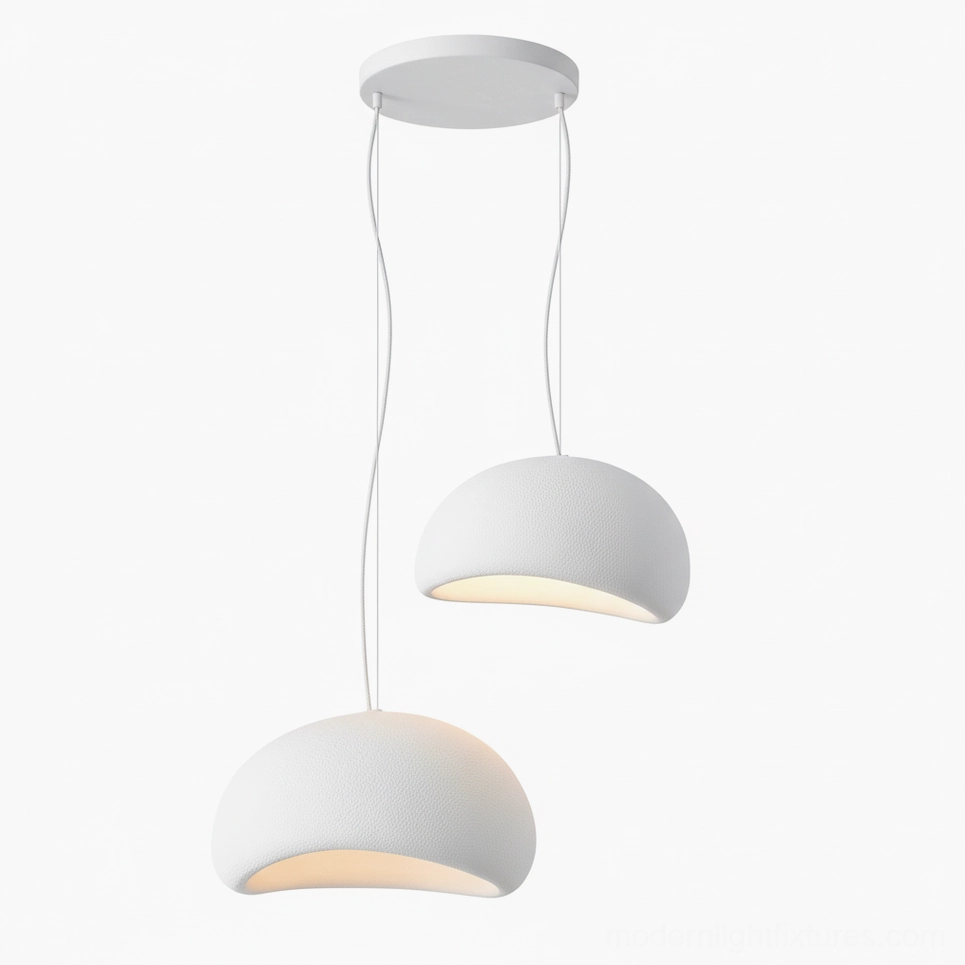 Multi-pendant wabi-sabi chandelier modern interior installation