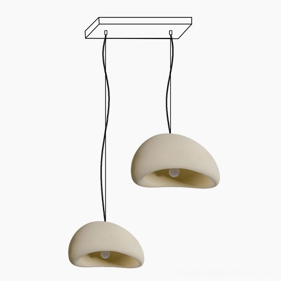 Wabi-sabi pendant lights artistic arrangement modern interior