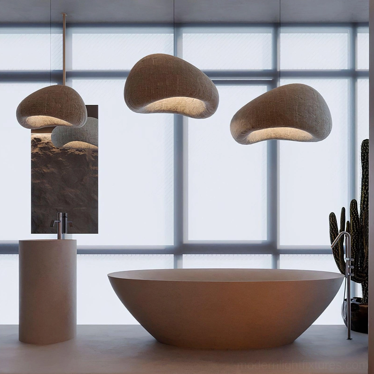 Wabi-sabi combination B pendant chandelier bottom view dome structure
