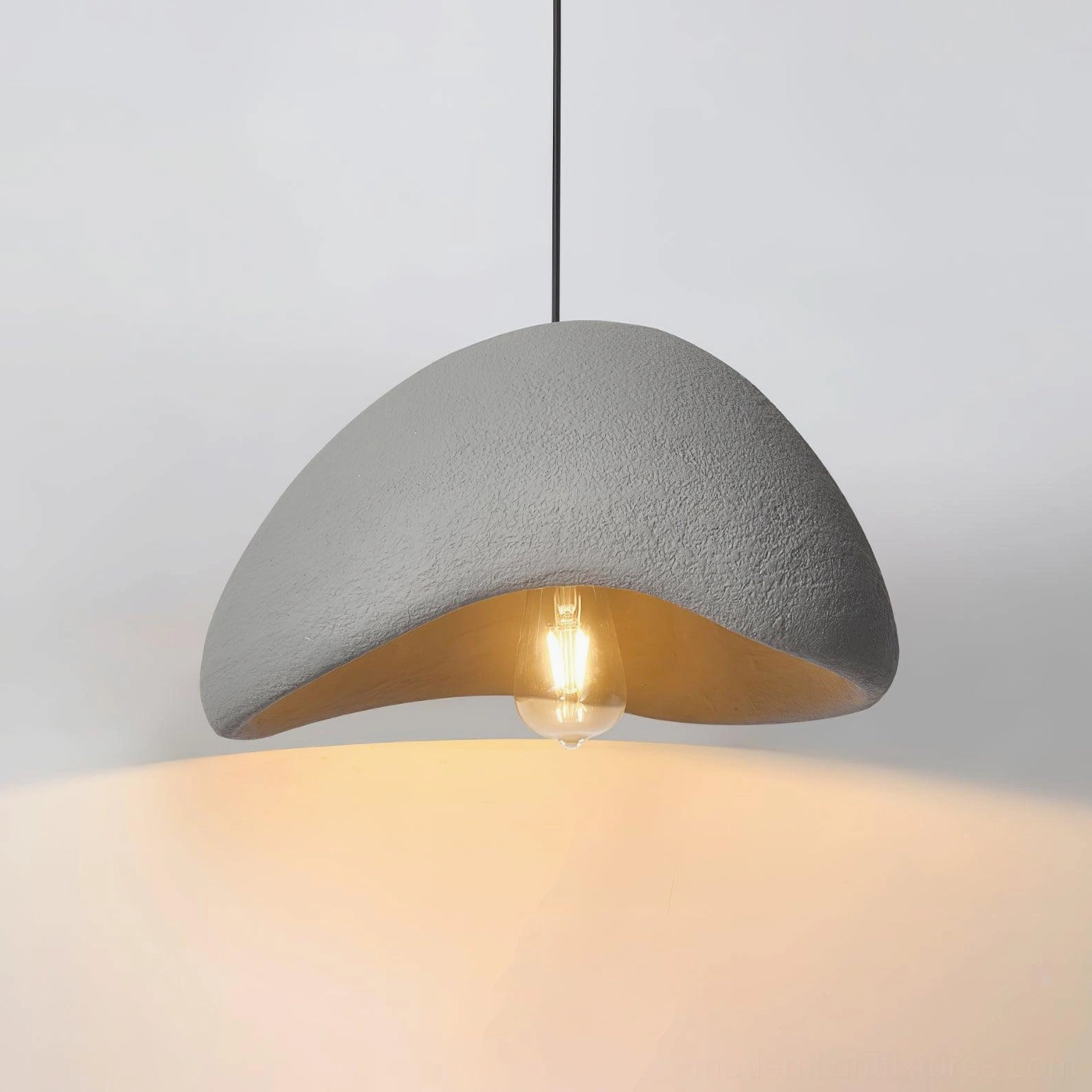 Wabi-sabi multi-drop pendant chandelier with matte finish in Scandinavian modern interior