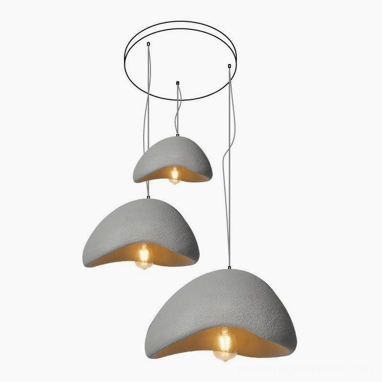 Wabi-sabi pendant chandelier perfect for zen meditation rooms and peaceful home environments