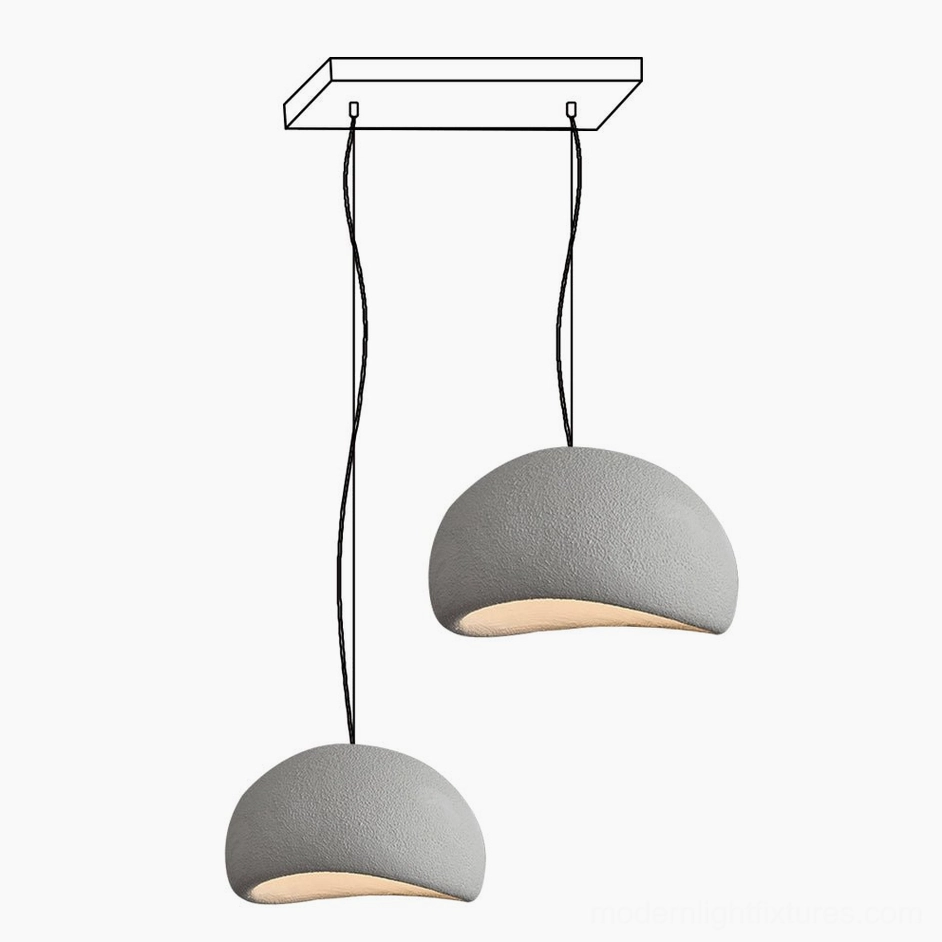 Wabi-sabi pendant combination lights interior design dining space