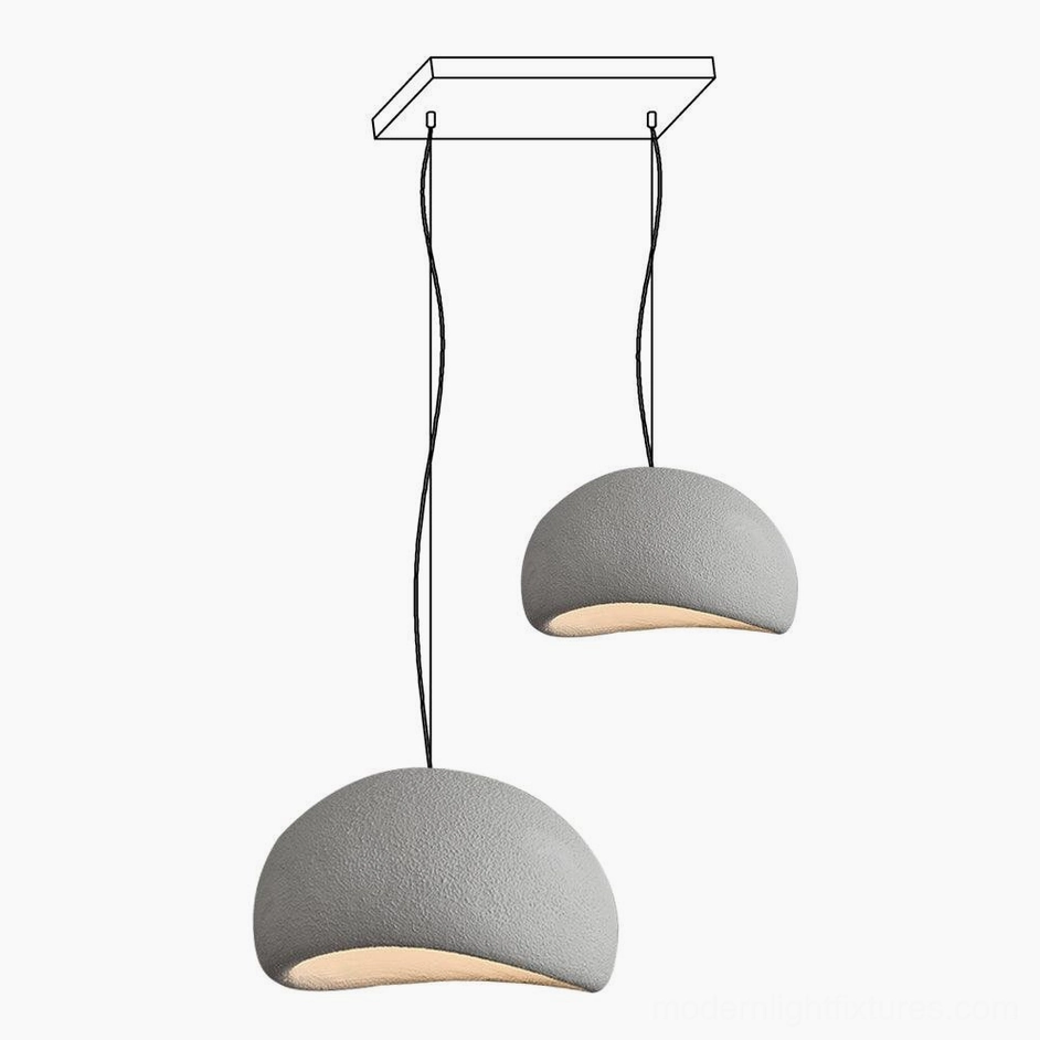 Wabi-sabi pendant lights grey white combination interior design