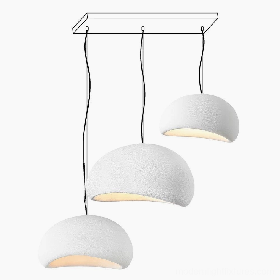 Wabi-sabi pendant lights modern kitchen island lighting setup