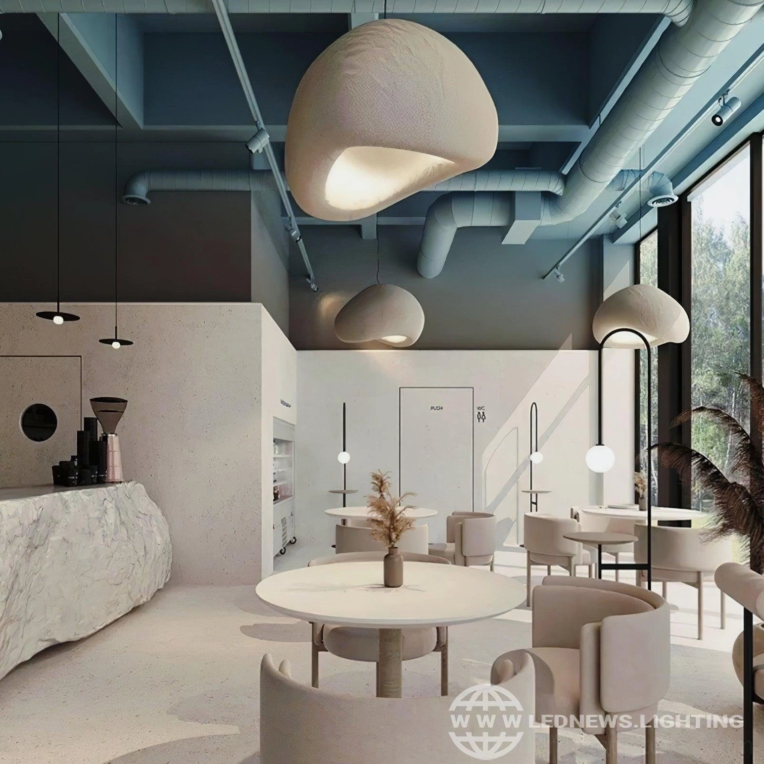 Wabi-sabi pendant lights three-piece combination modern dining