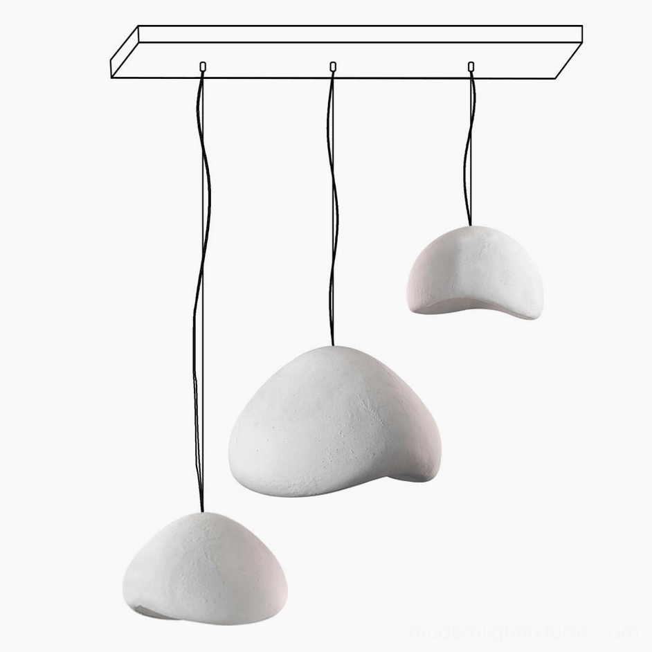 Wabi-sabi pendant chandelier matte dome modern lighting fixture