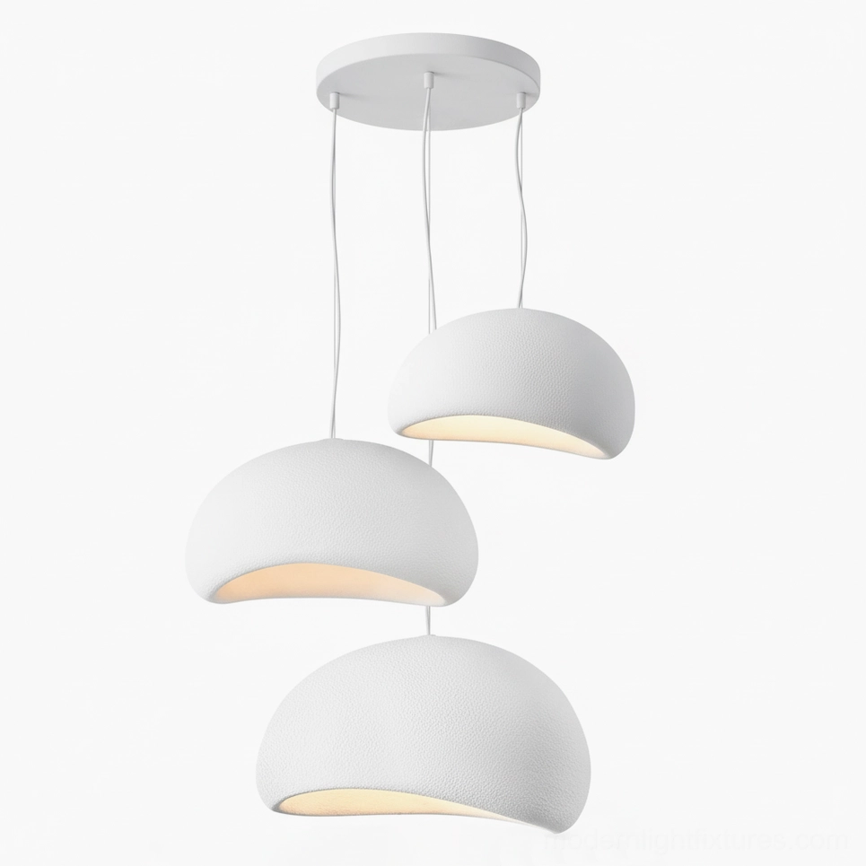 Wabi-sabi pendant lights white dome combination modern design