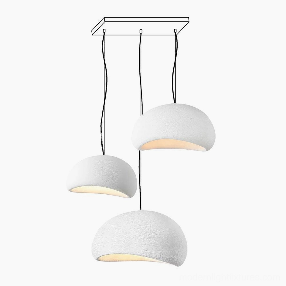Three wabi-sabi pendant combination artistic installation view