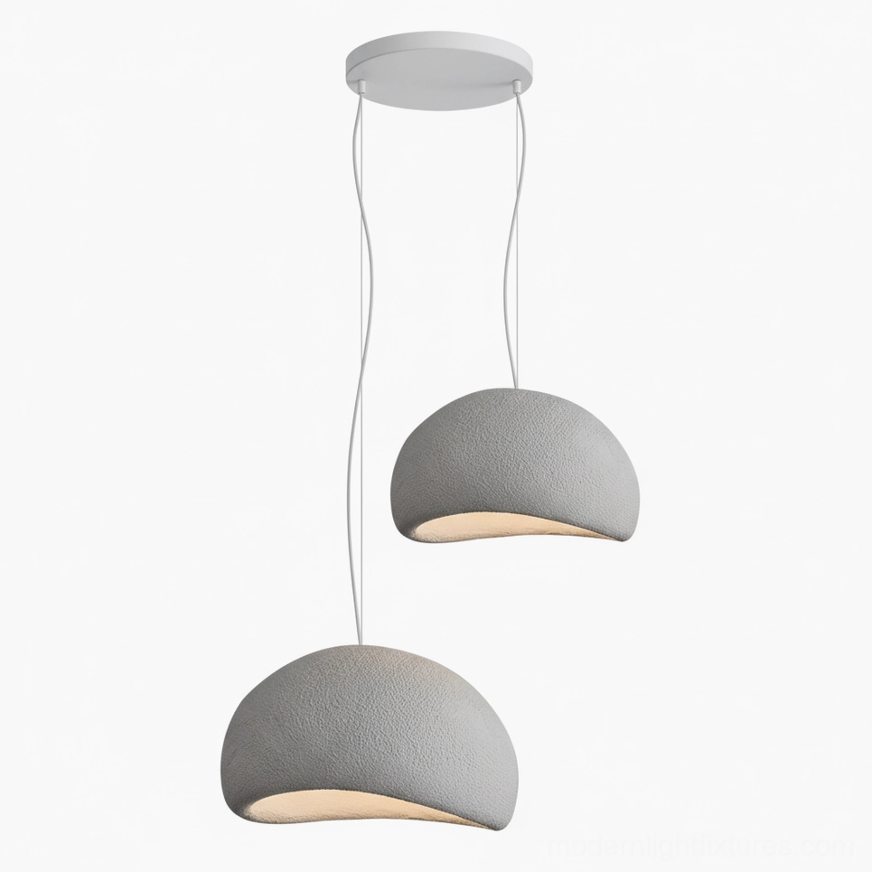 Three wabi-sabi pendant lights beige white color option