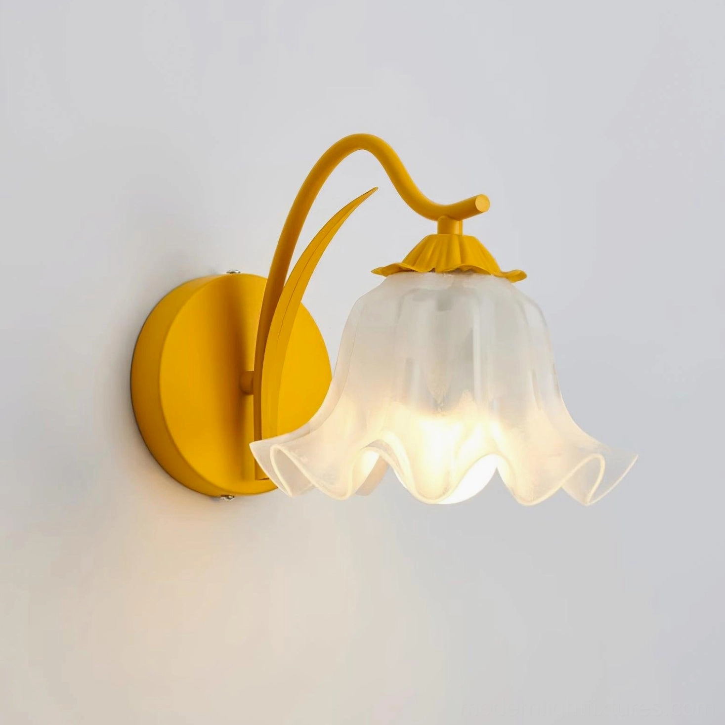 Contemporary floral wall fixture - LED and incandescent bulb compatible