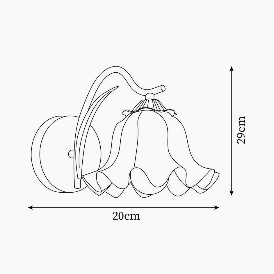 Rotensia wall sconce technical design drawing with dimensions - product specifications