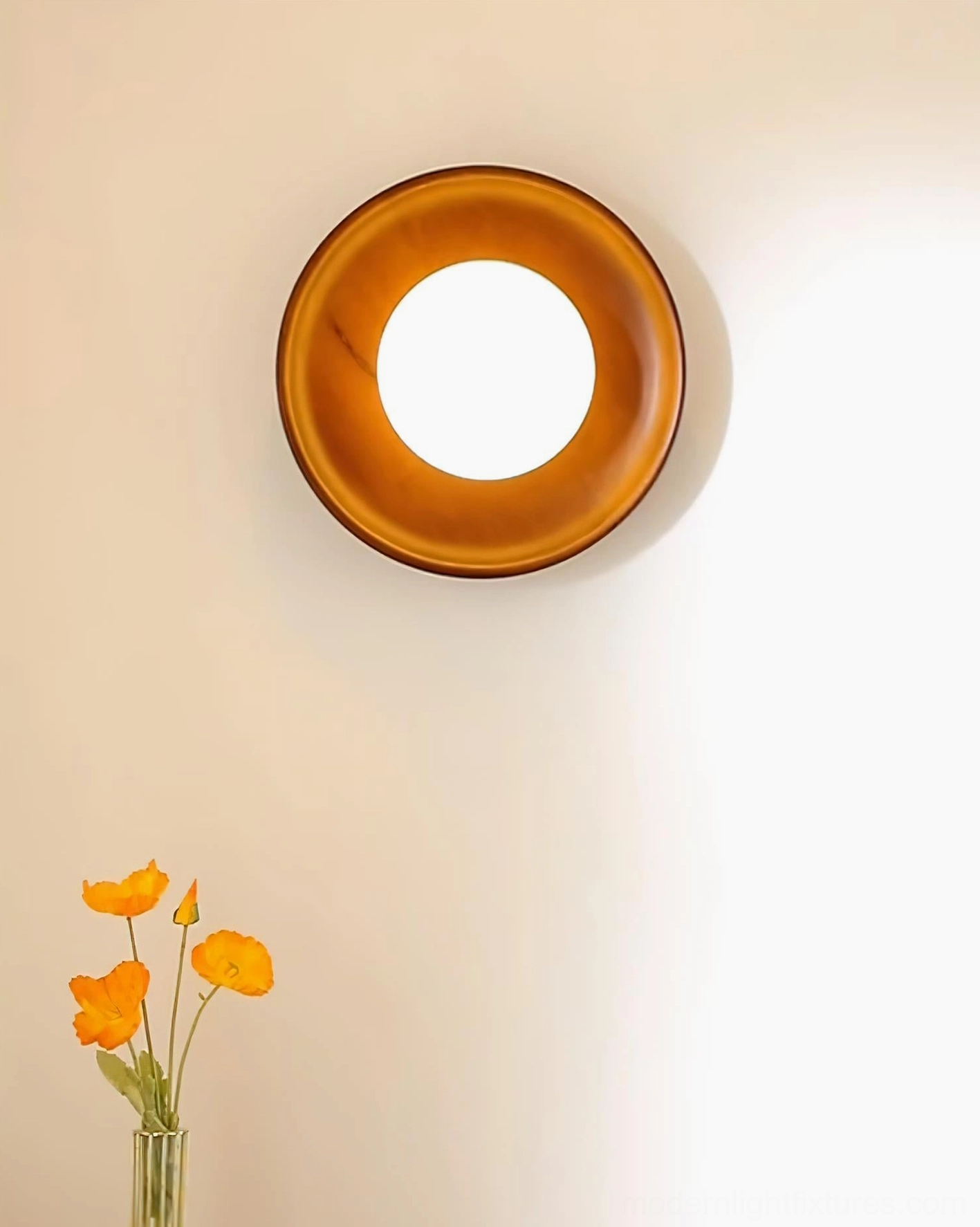 Installation guide for hardwired G9 socket round wooden wall sconce fixture