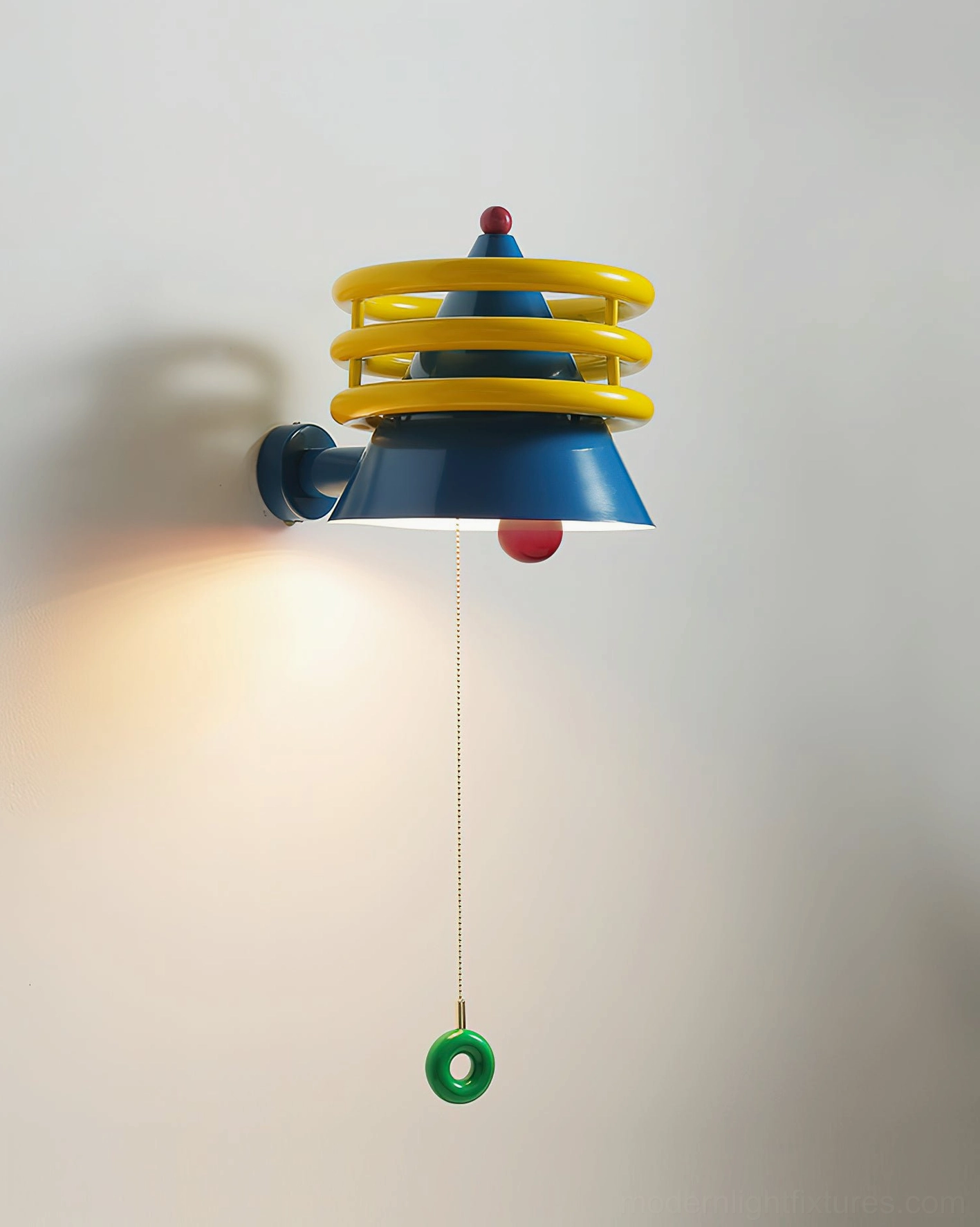 Kinetica wall sconce large statement size 25cm retro-futuristic geometric design