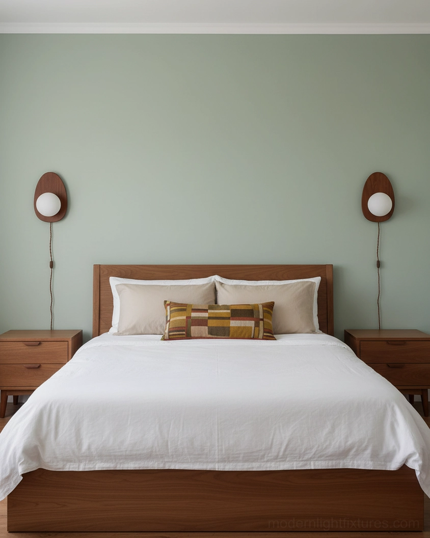 Walnut and white wood wall sconce options showing color variety for different interior styles