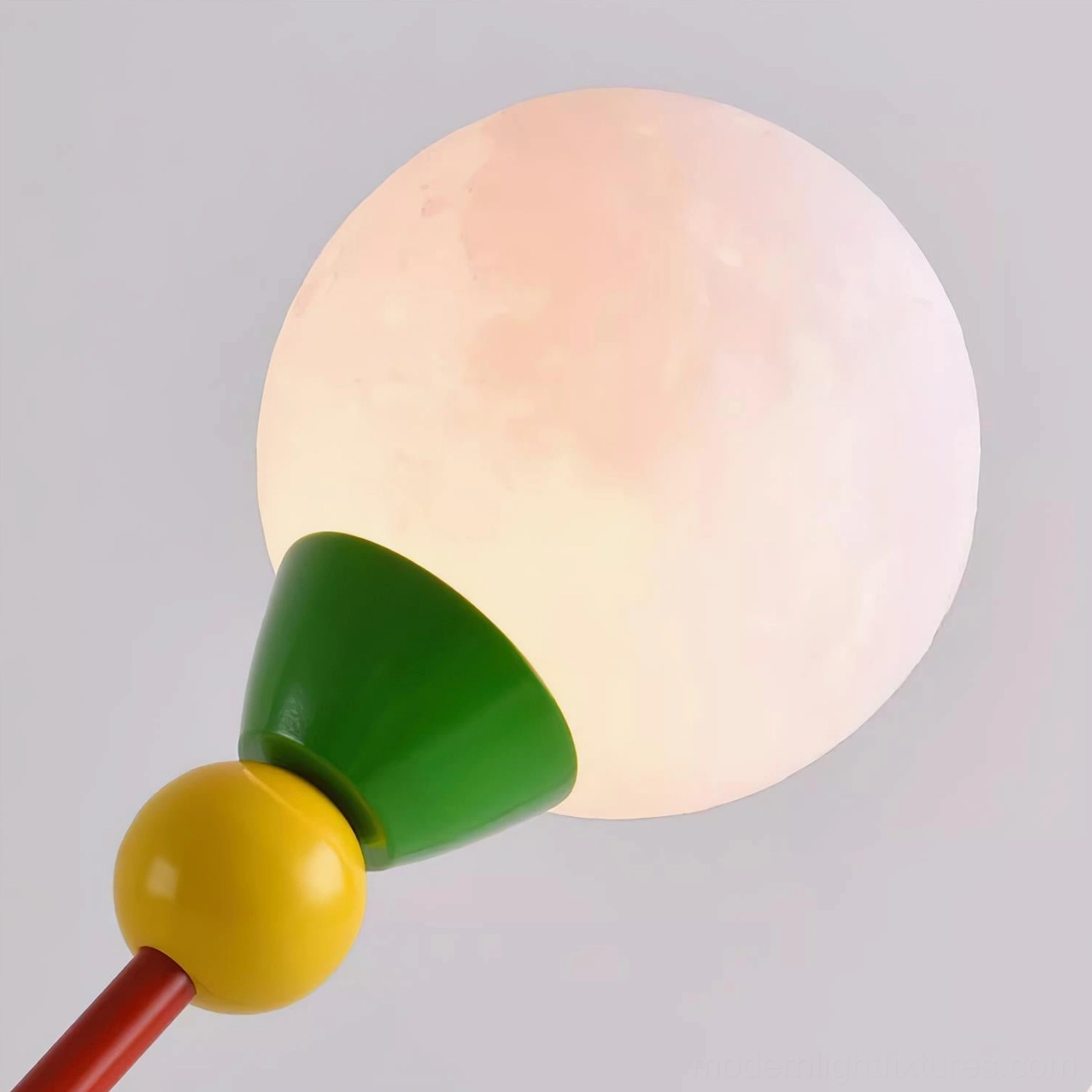Modern desk lamp with warm white light creating ambient atmosphere in contemporary room
