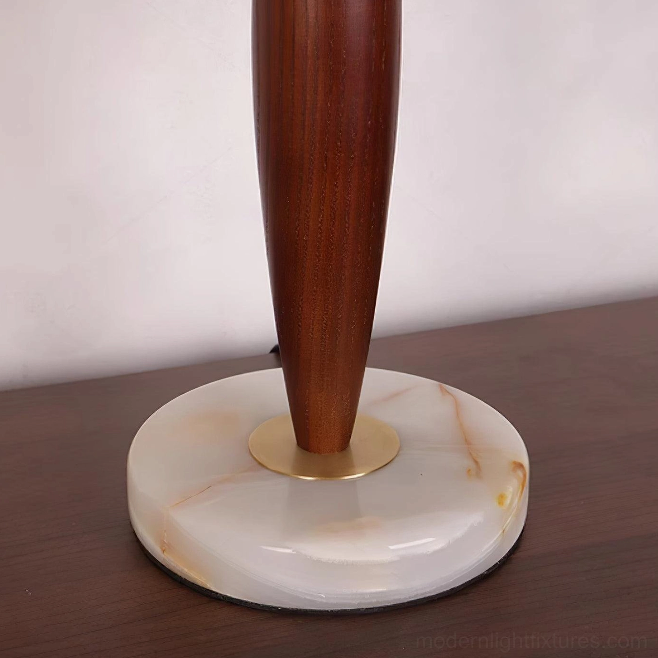 Warm white terracotta base table lamp - soft glow illumination and ambient lighting quality