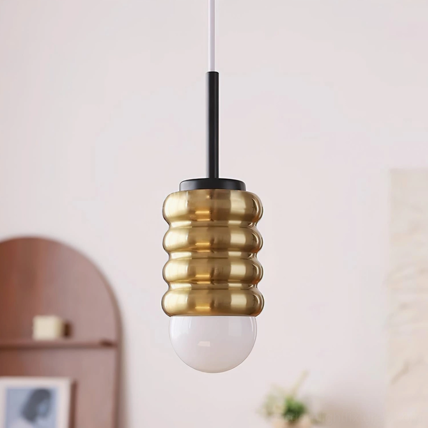 Water inspired pendant lamp with organic flowing curves, contemporary ceiling light for modern homes