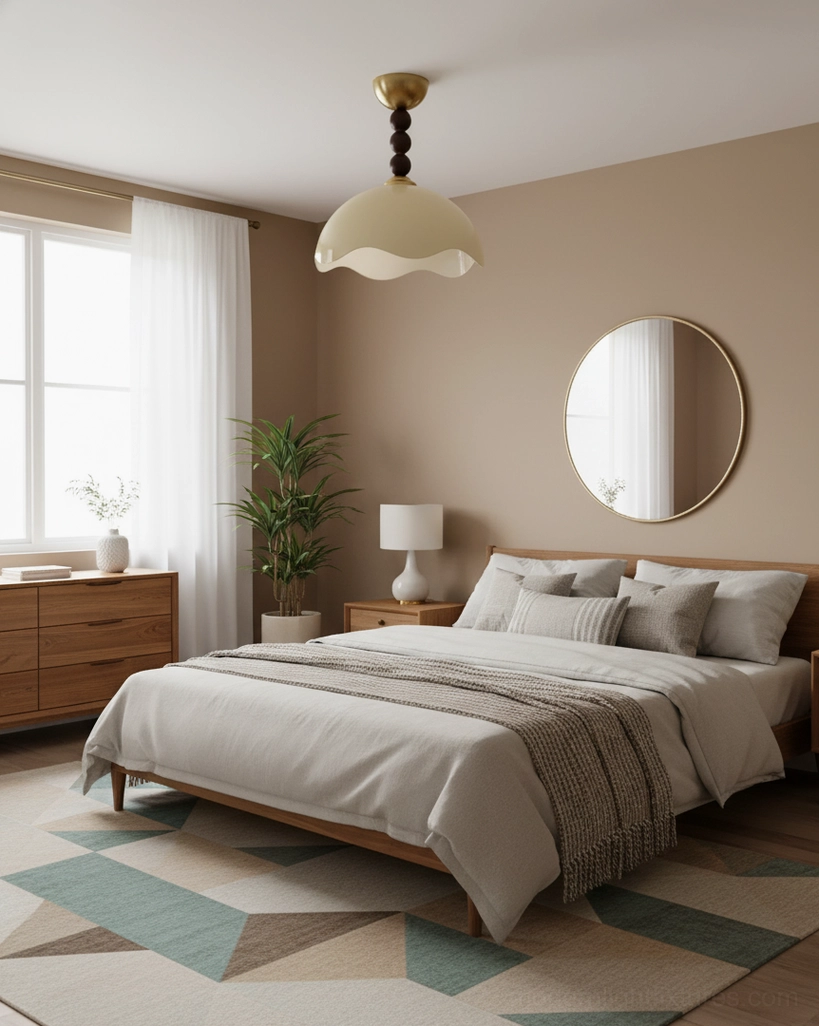 Wave Coralia mid-century modern ceiling light fixture front-facing product display photography