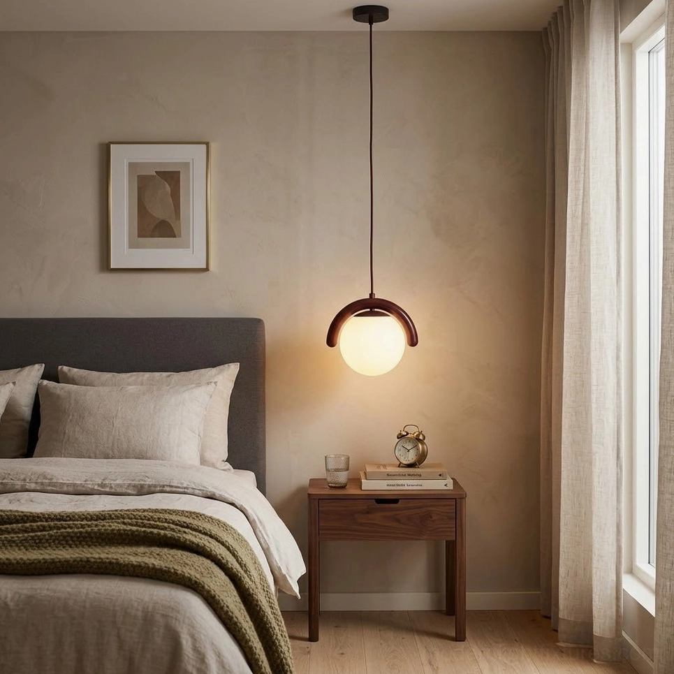 Modern linear wave pendant light available in multiple color finishes brass silver black white red