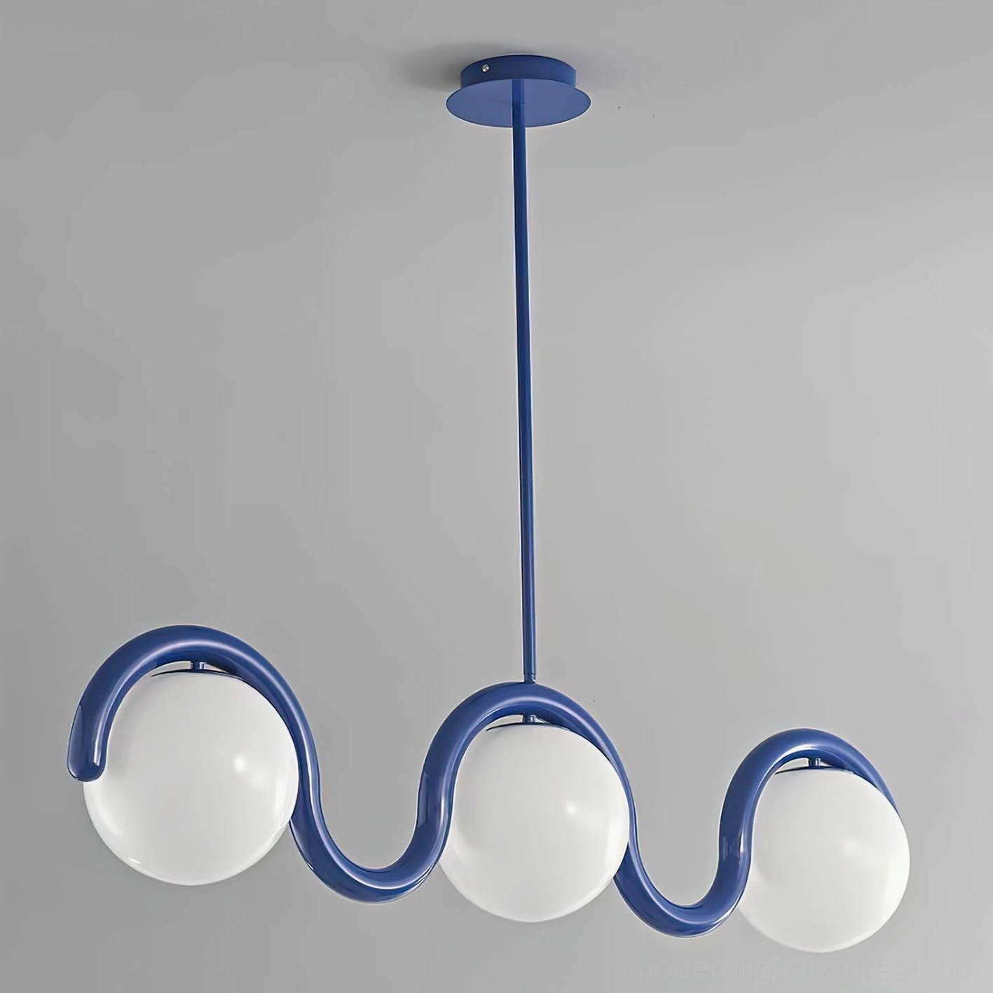 Wavora wavy linear chandelier contemporary design frosted glass ambient lighting