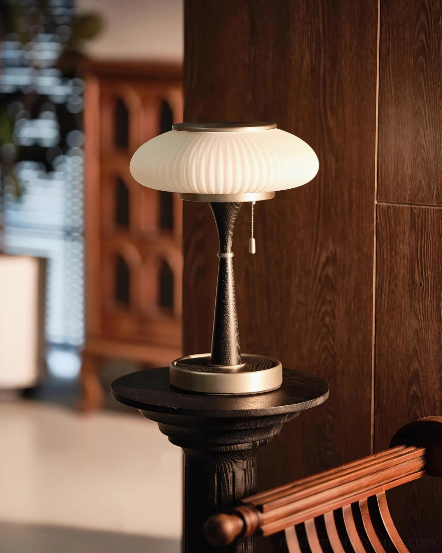 Welma mid-century modern pleated table lamp complete styling on furniture with home decor accessories