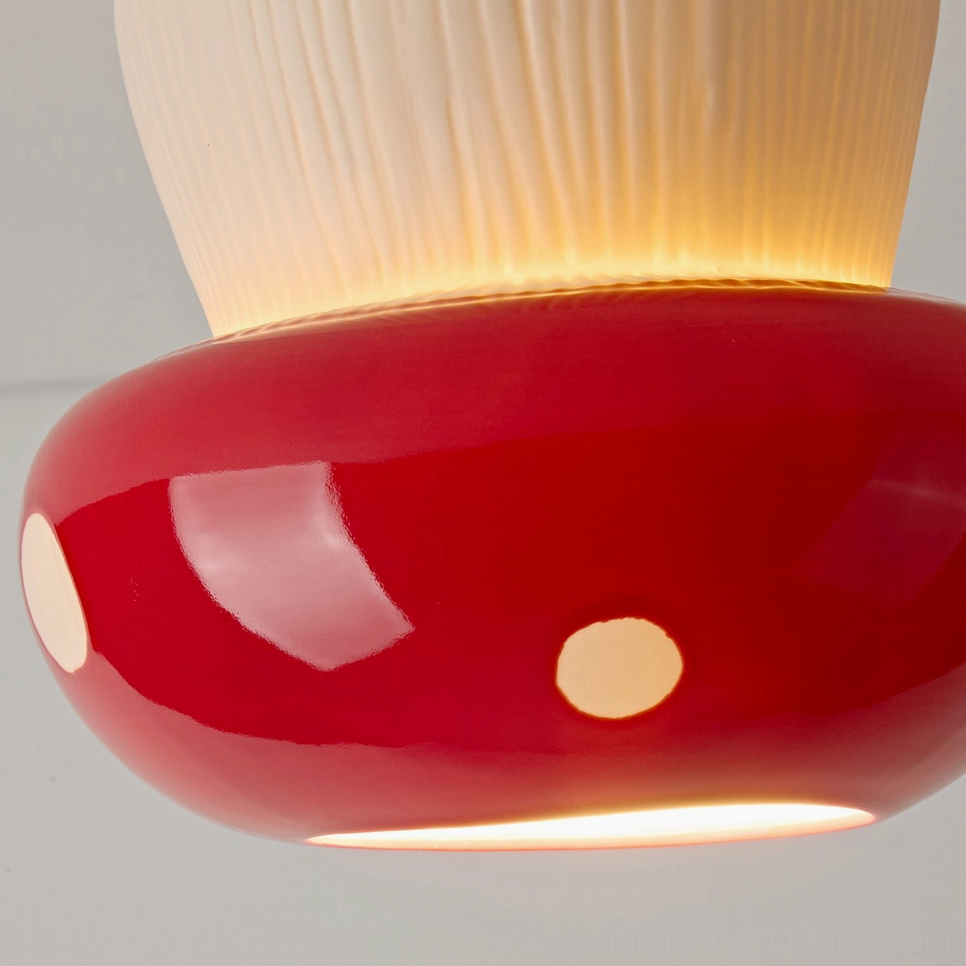 Playful whimsical mushroom ceiling lamp showcasing charming botanical design and modern craftsmanship
