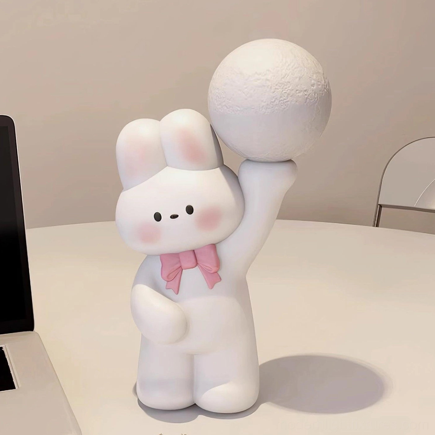 Whimsical rabbit character table lamp - eco-friendly LED desk lamp for modern home lighting