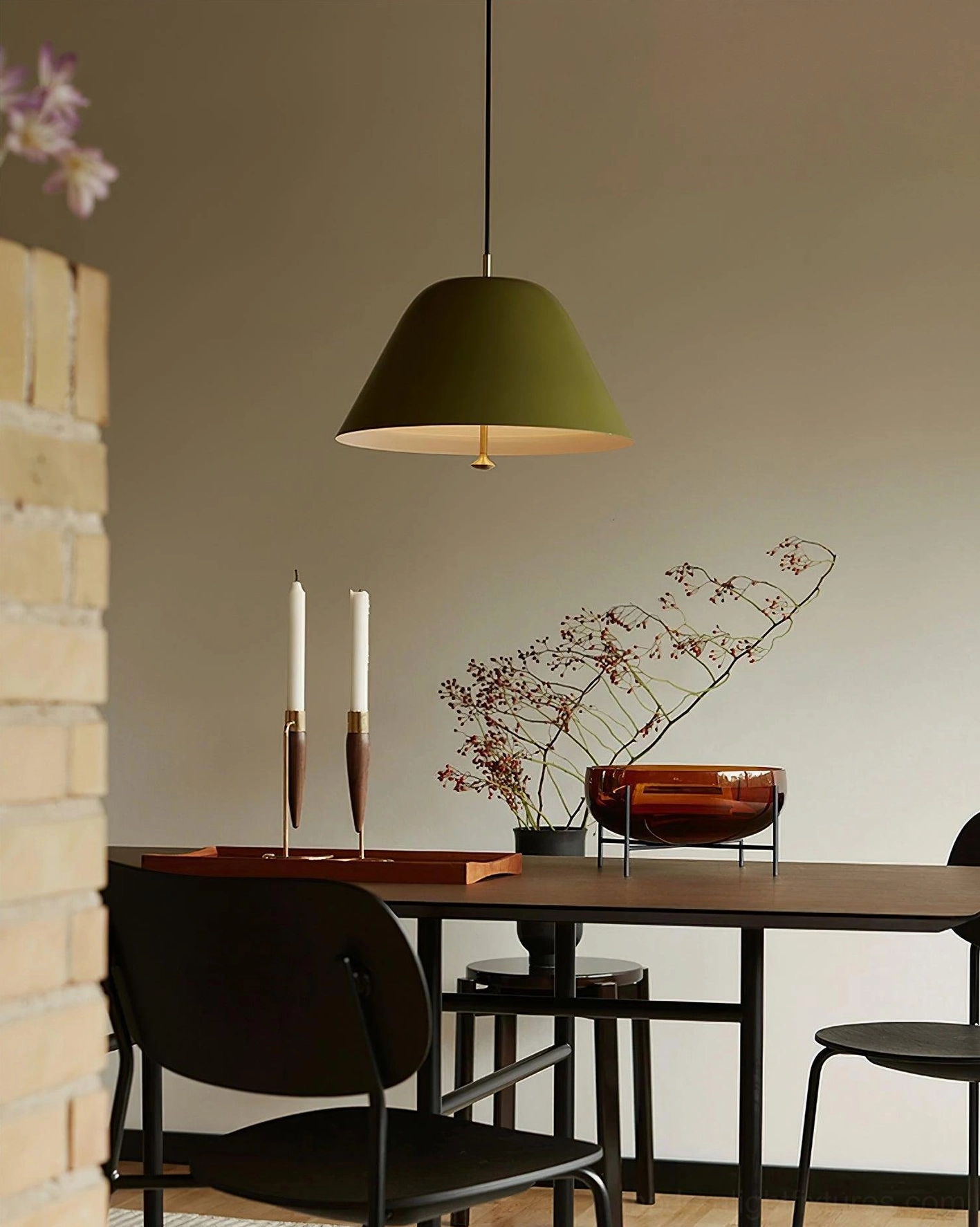 White and black two-tone levitate pendant light modern color combination option