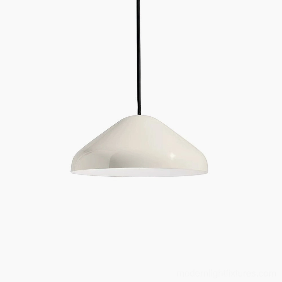White dome pendant light soft warm glow ambient lighting effect