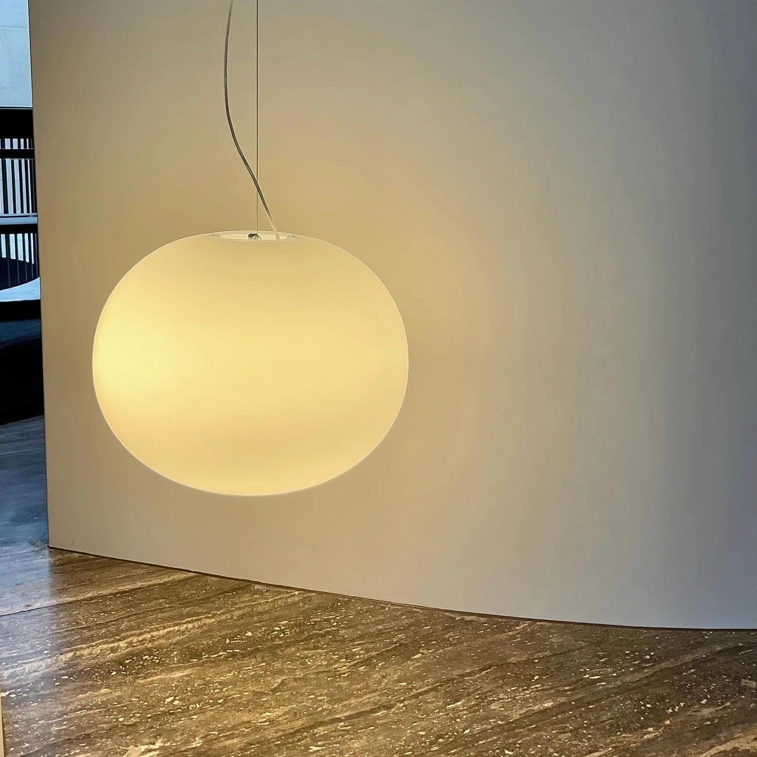 Frosted glass sphere pendant light fixtures - pure white minimalist pendant lamps for modern home decor