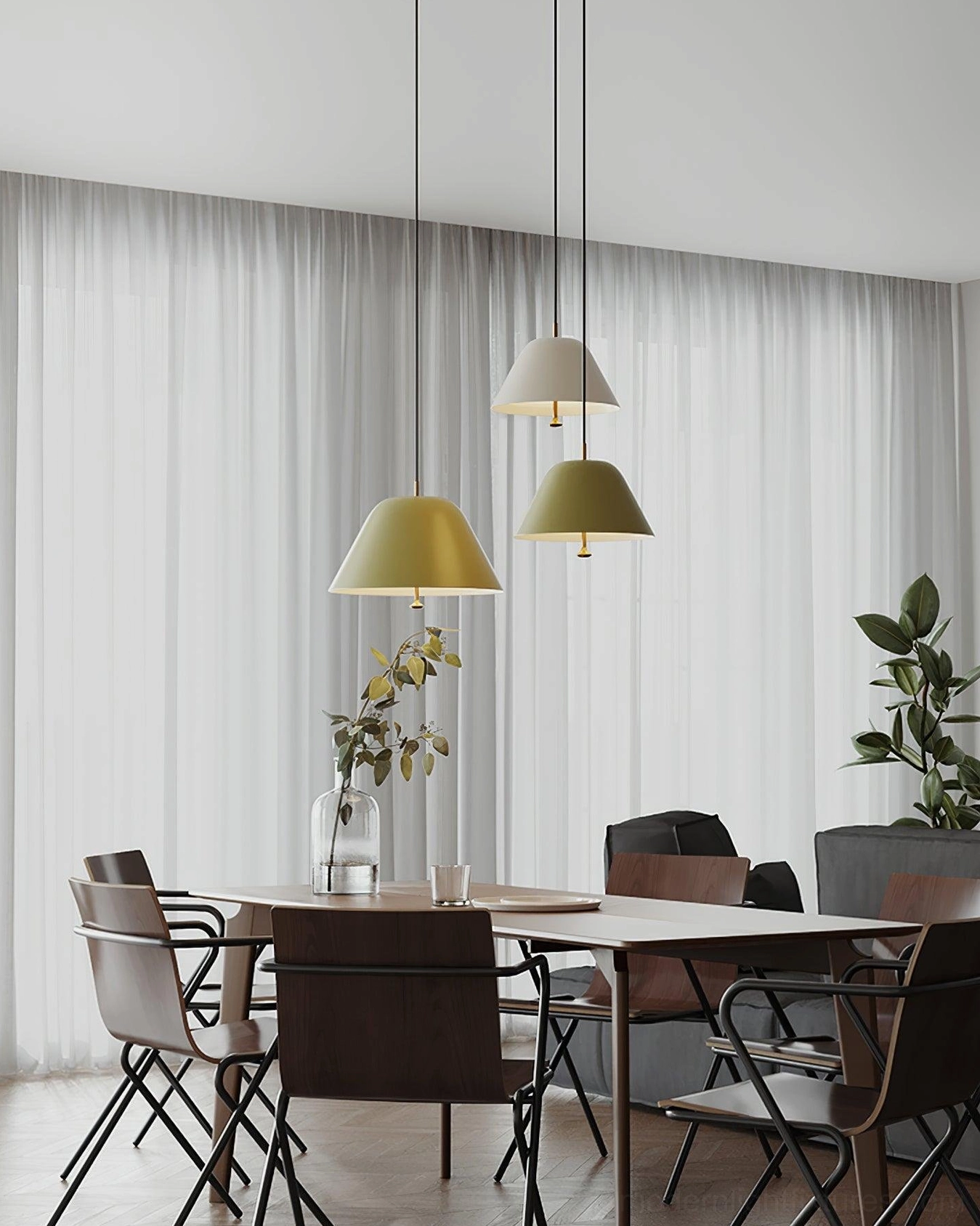 White and gold two-tone dome pendant light elegant metallic accent color option
