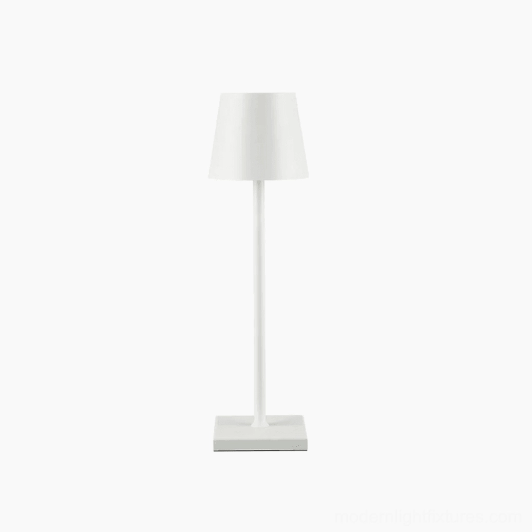 White touch control minimalist table lamp integrated LED contemporary style