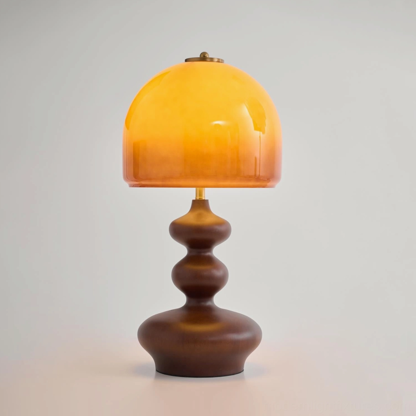 Willow table lamp in contemporary bedroom setting, warm bedside lighting with modern nightstand
