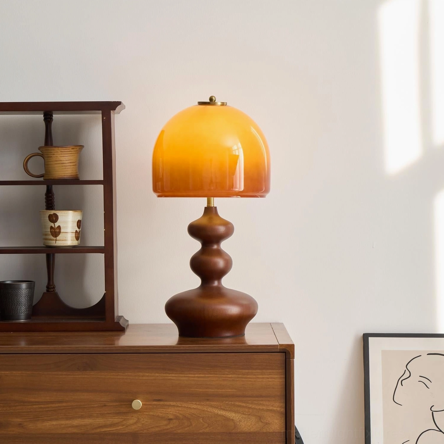 Willow table lamp dimmer compatible, warm light intensity control and atmospheric adjustment