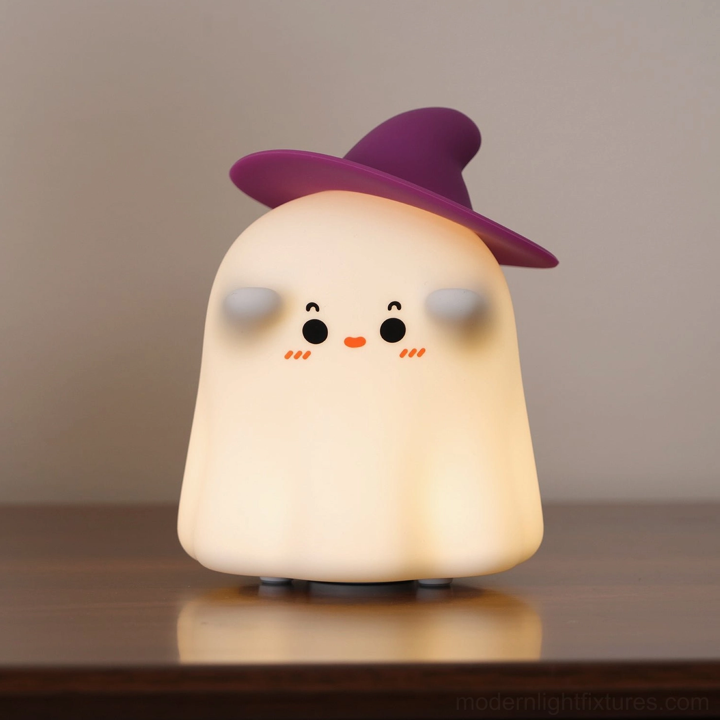 Enchanted witch ghost silicone night light setup with accessories