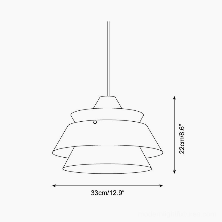 Modern wood pendant light fixture with natural grain texture and brass metal components, architectural detail view
