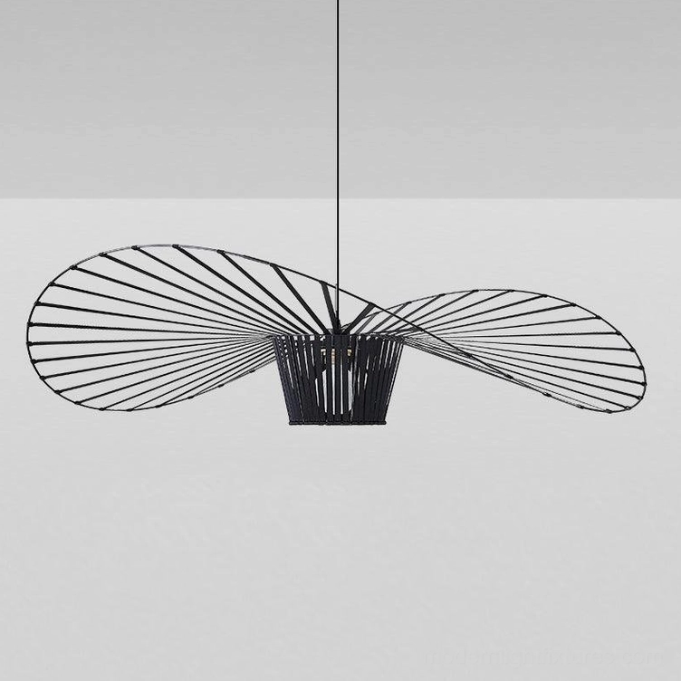 Woven fiber glass pendant 120 and 139 cm sizes family grouping dining living