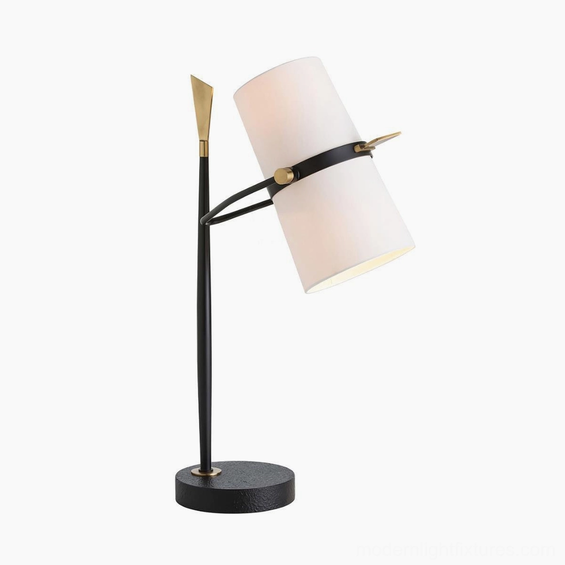 Yasmin table lamp black white metal finish color variant detail