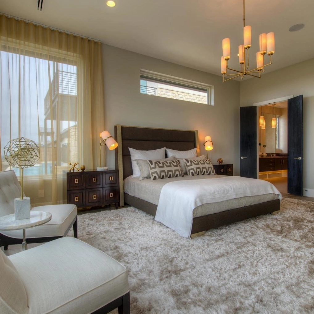 Yasmin table lamp in luxury master bedroom interior design setting